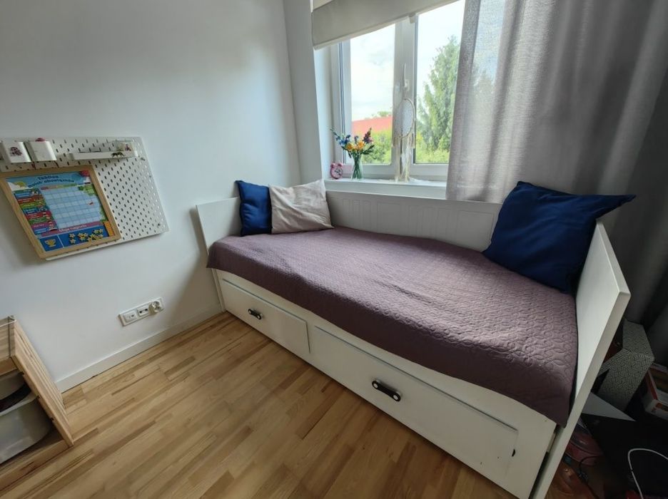 Hermes łóżko rozkładane, materac,hand made, led.