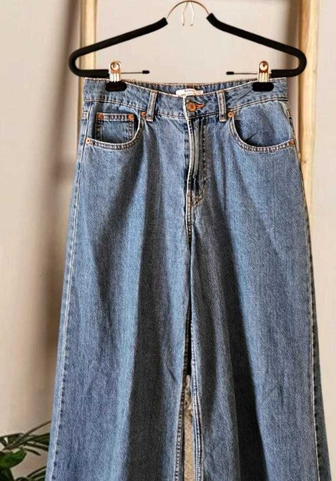 Широкие джинсы багги Bershka, р. XS/S