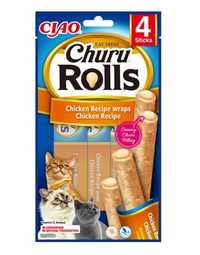 Przysmak dla kota Churu Rolls - receptura z kurczakiem4x10g