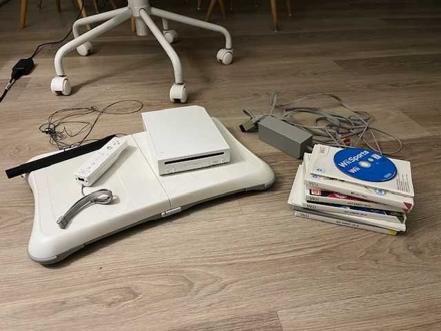 consola wii + plataforma + barra som + jogos