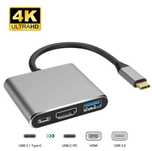 Хаб конвертер Type-C - HDMI USB 4K SmartGo переходник перехідник