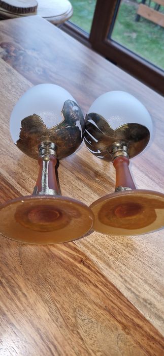 Kielichy,   recznie robione, wyjatkowe,  oblane mosiądzem, sygnowane