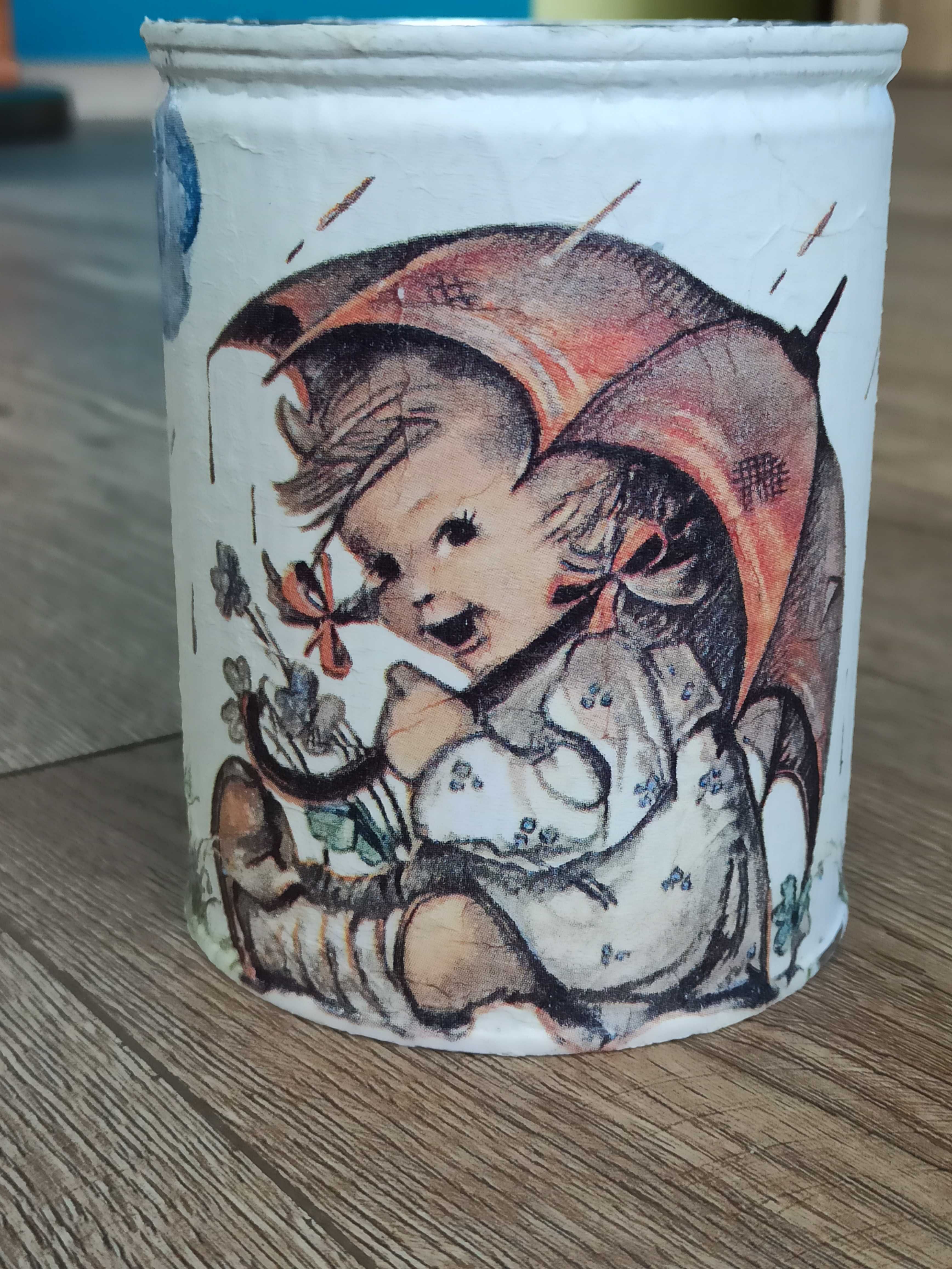 Pojemnik metalowy - decoupage