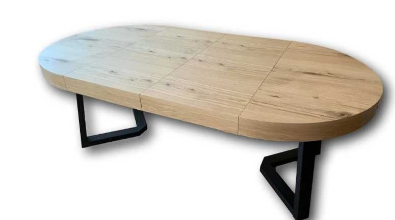 Nowoczesny stół loft rozkładany 200x90 + 2 x 50cm każdy wymiar