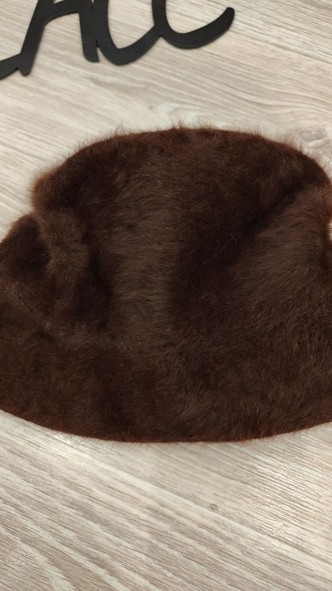 Капелюх Шапка жіноча ангора Kangol коричнева,