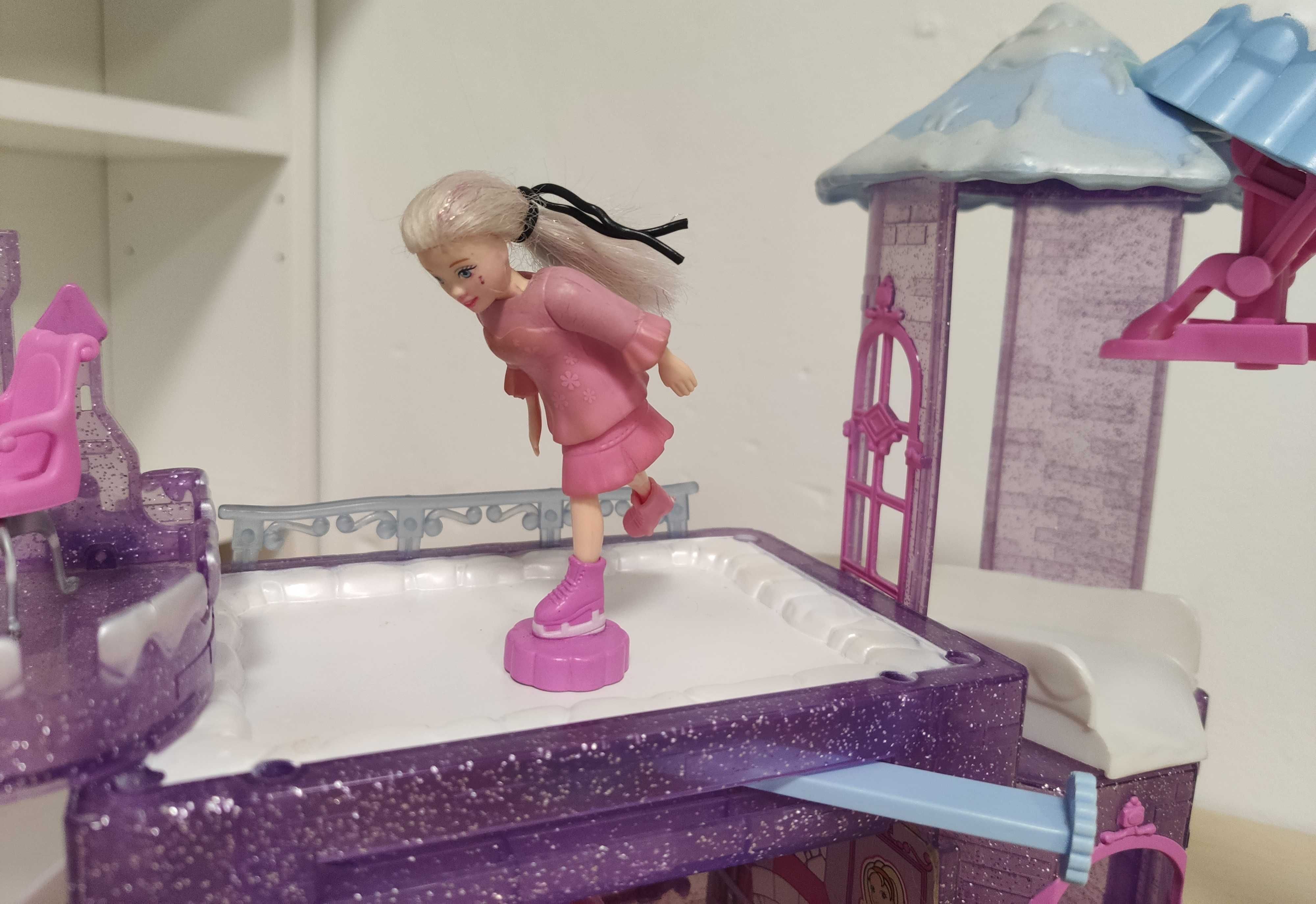 Polly Pocket zestaw vintage brokatowy śnieżny hotel