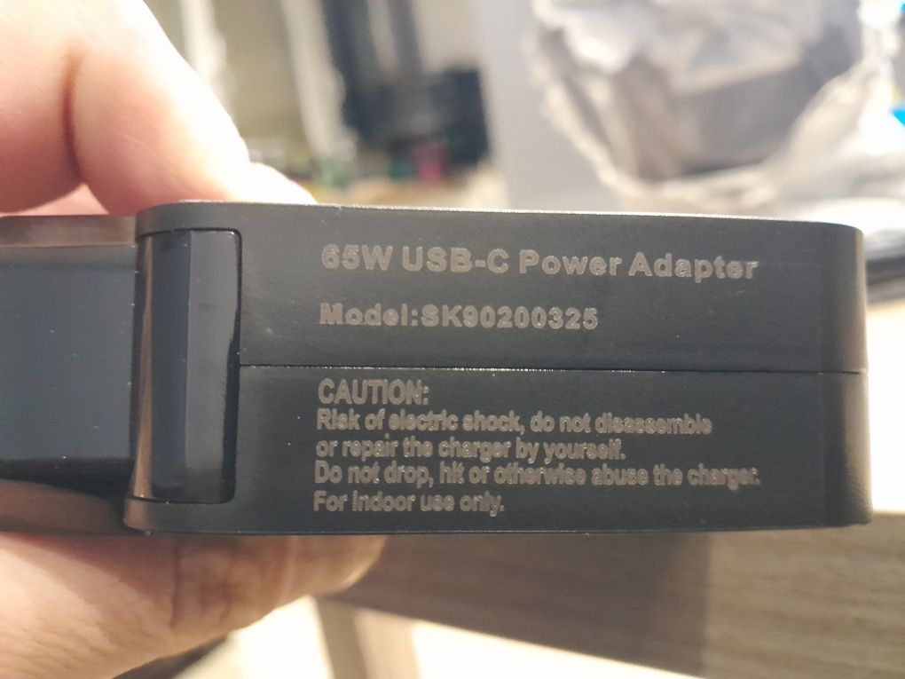 Zasilacz ładowarka do laptopa 65w usb-c 20v 3.25a