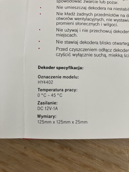 Dekoder Magenta Tv nowy
