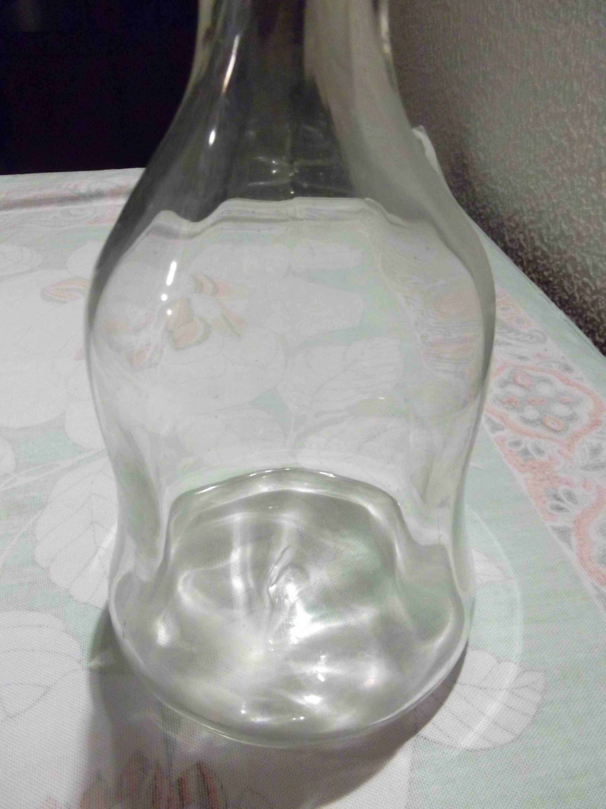 Garrafa vidro com rolha ANTIGA / ANTIQUE glass bottle with lid