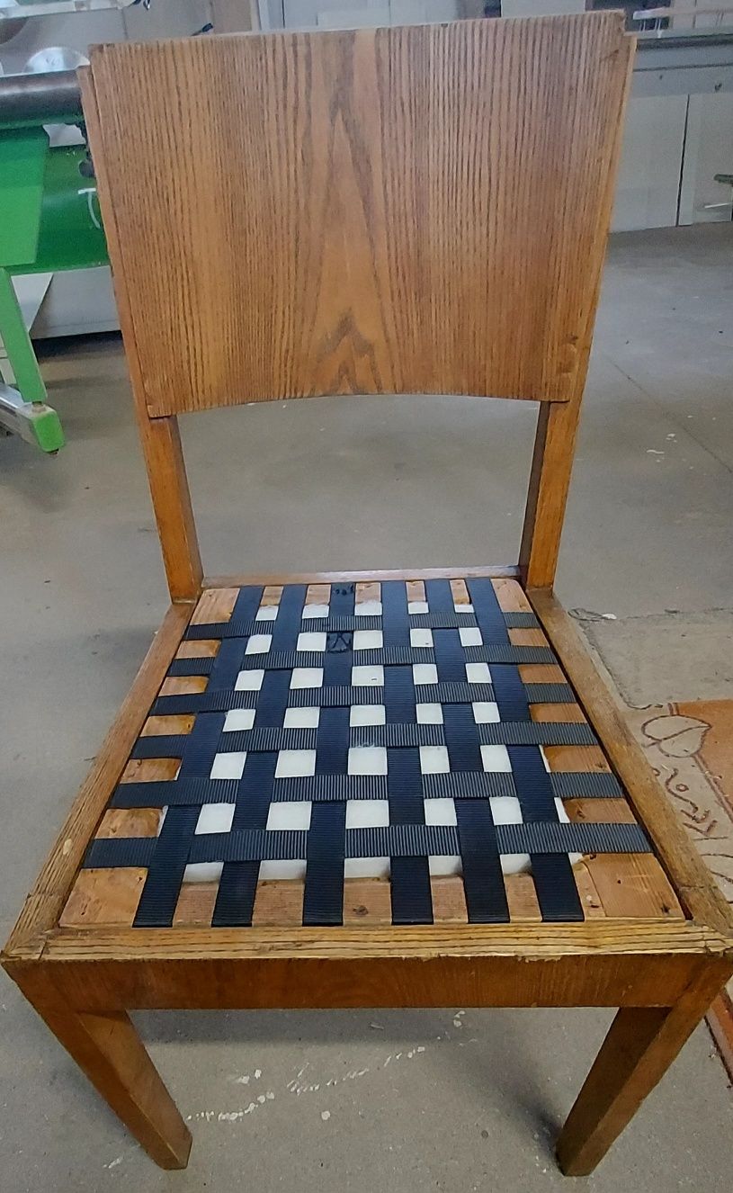 Krzesło  stare art deco z nowym siedziskiem