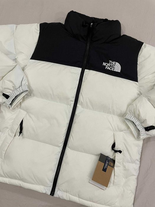 1996 Retro Nuptse 700 Fill Packable Jacket Recycled White S