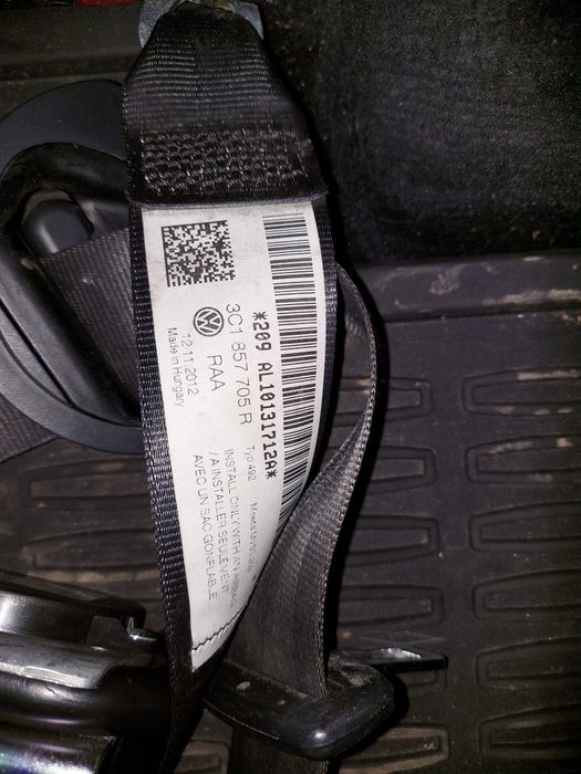 Pasy bezpieczeństwa vw cc polift