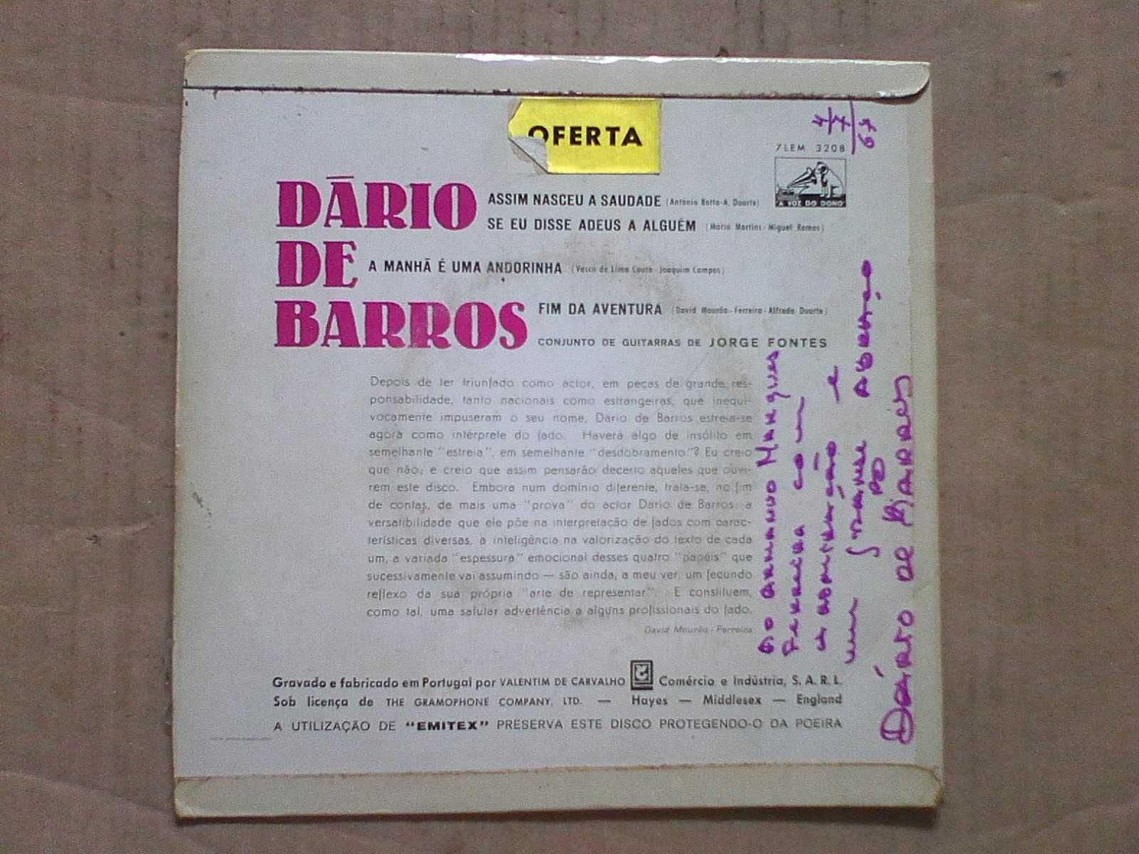 Dário De Barros – A Manhã É Uma Andorinha - com dedicatória