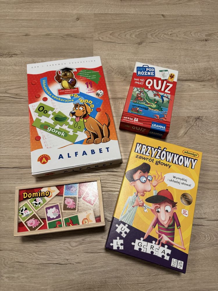 Zestaw edukacyjnych gier i zabaw 4-7+ gry układanki