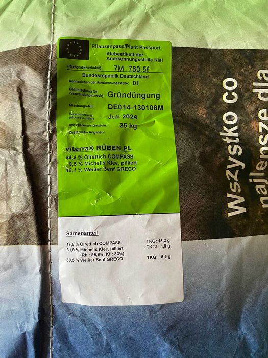 Mieszanka poplonowa VITERRA RUBEN PL pod buraki nicieniobójcza