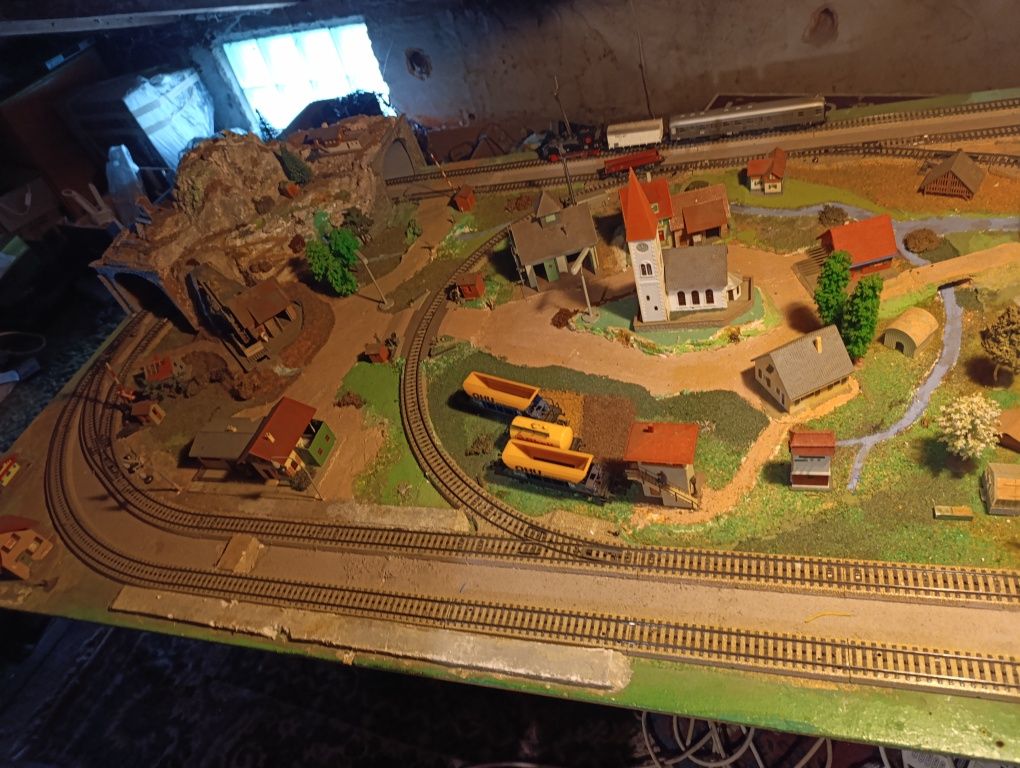 Diorama,makieta kolejowa Marklin 225x120 cm