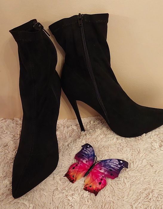 Замшевые ботильоны женские размер 38