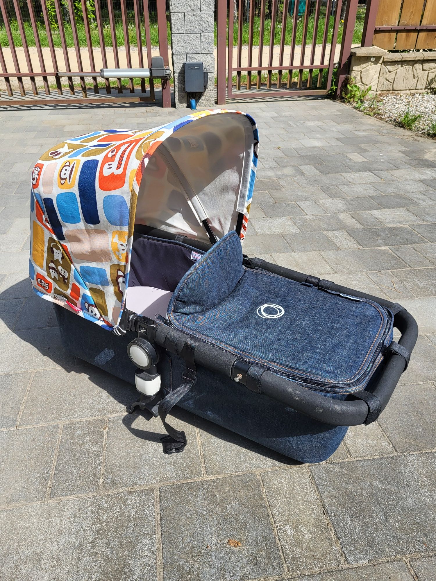 Bugaboo 3 gondola komplet daszki Paul Frank + jeansowy komplet #007