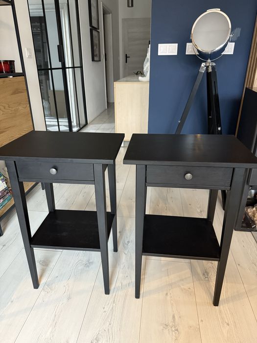 Szafki nocne HEMNES – czarne, komplet 2 sztuki