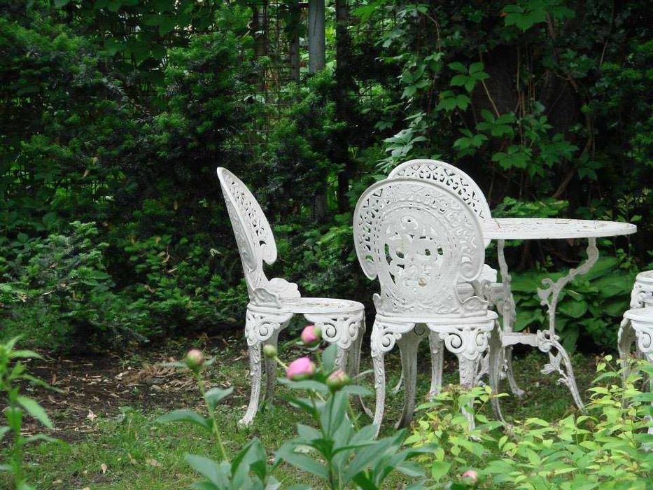 zestaw ogrodowy żeliwny krzesło stół  meble Gartenmöbel Stuhl