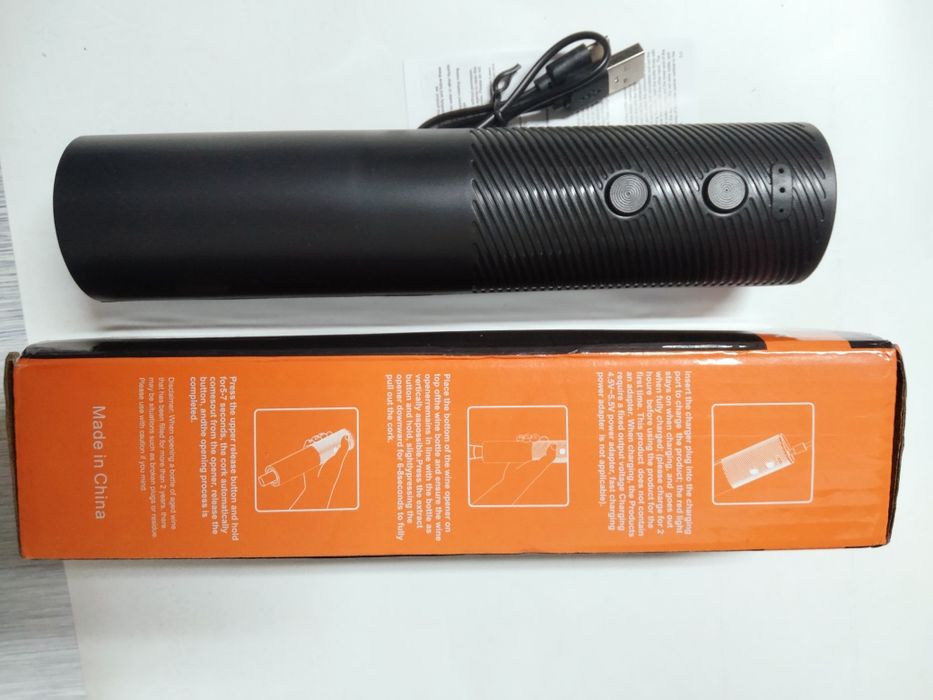 Saca rolhas elétrico recarregável