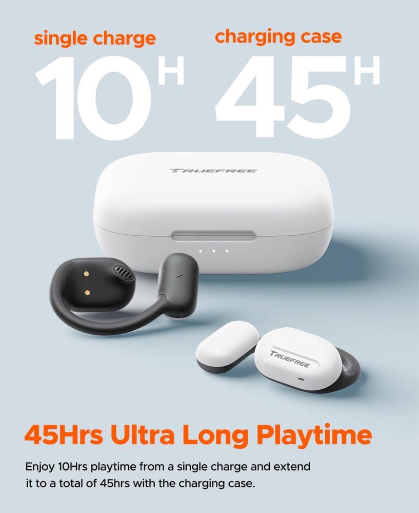 Słuchawki Truefree O1 Bluetooth 5.3, 45h, 4 mikrofony, sport