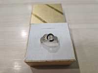 Nowy złoty pierścionek Chanel znaczek podwójny PR 585 rozmiar 15