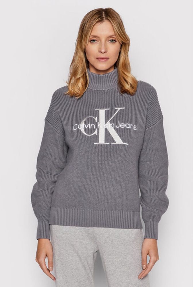 Calvin klein jeans жіночий сірий джемпер (светр)