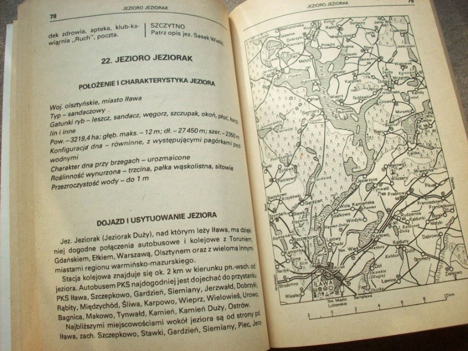 Przewodnik wędkarski po jeziorach Warmii i Mazur, T.Wojeński, 1981.