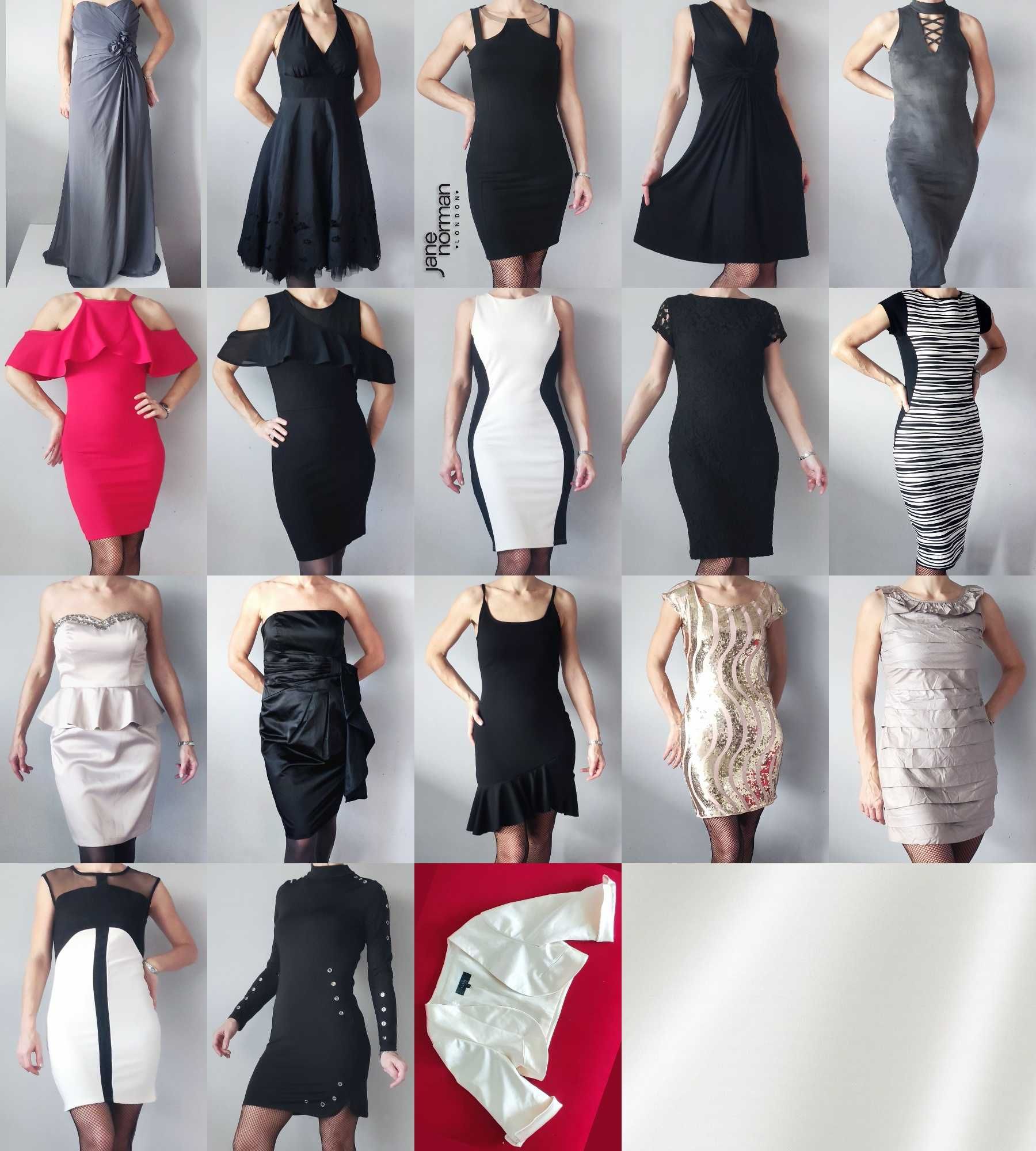 36 S Zgrabna Czerwona Sukienka Mini Falbana Elegancka Wieczorowa Tuba