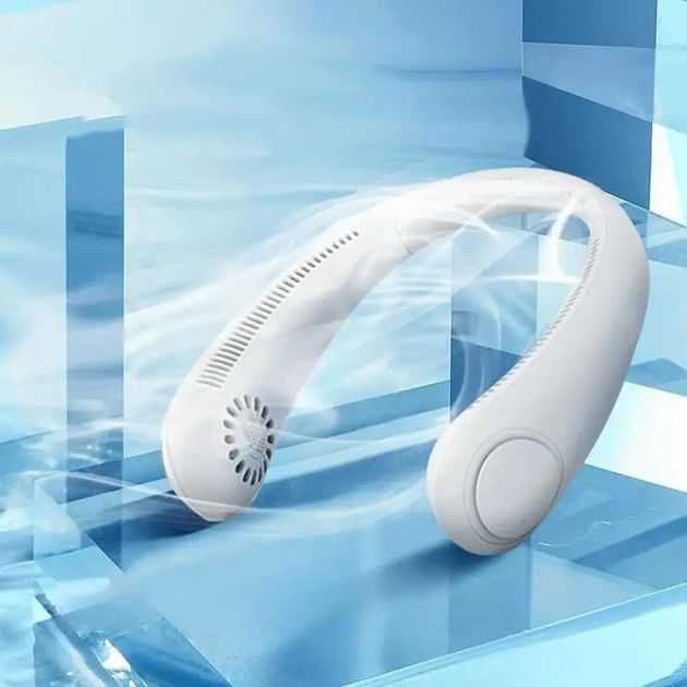 Міні вентилятор на шию акумуляторний 523-1, вентилятор для шиї