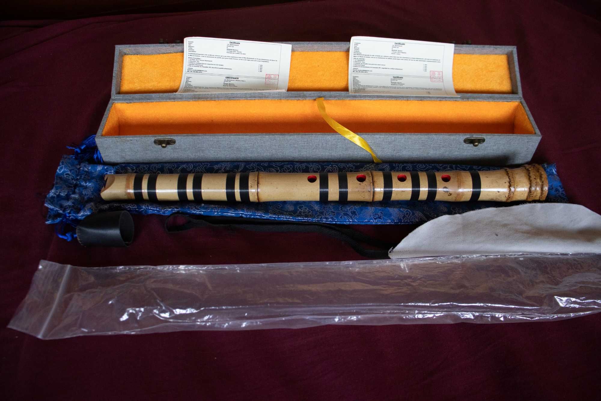 Flauta Japonesa Shakuhachi 1.8, com certificado