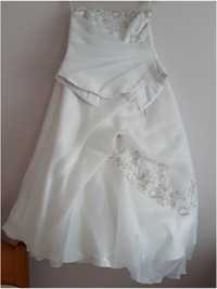 Suknia ślubna (gorset i spódnica) kremowa L 42.