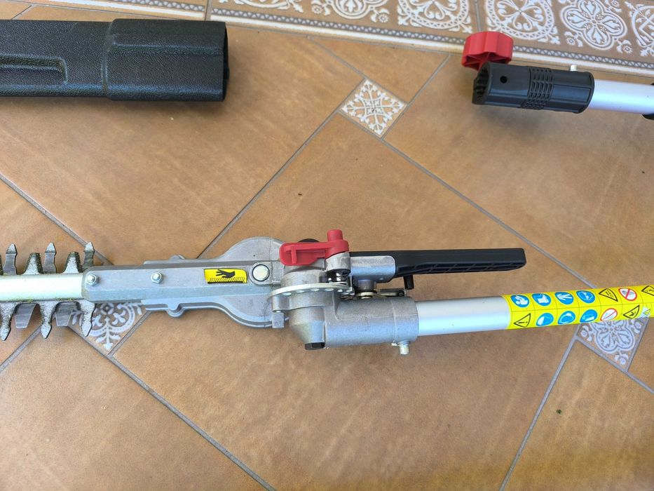 Nożyce elektryczne do żywopłotu teleskopowe, na wysięgniku