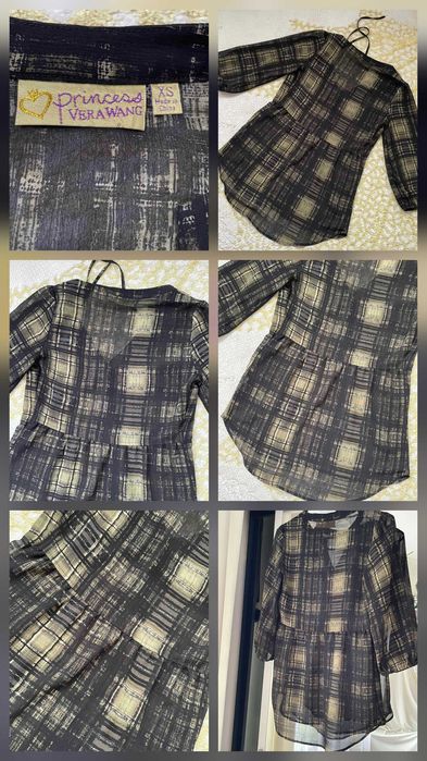 Damska zwiewna szyfonowa stylowa bluzka Princess Vera Wang rozmiar XS