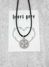 Heart Gore wisiorek tarcza aesthetic grunge HG20