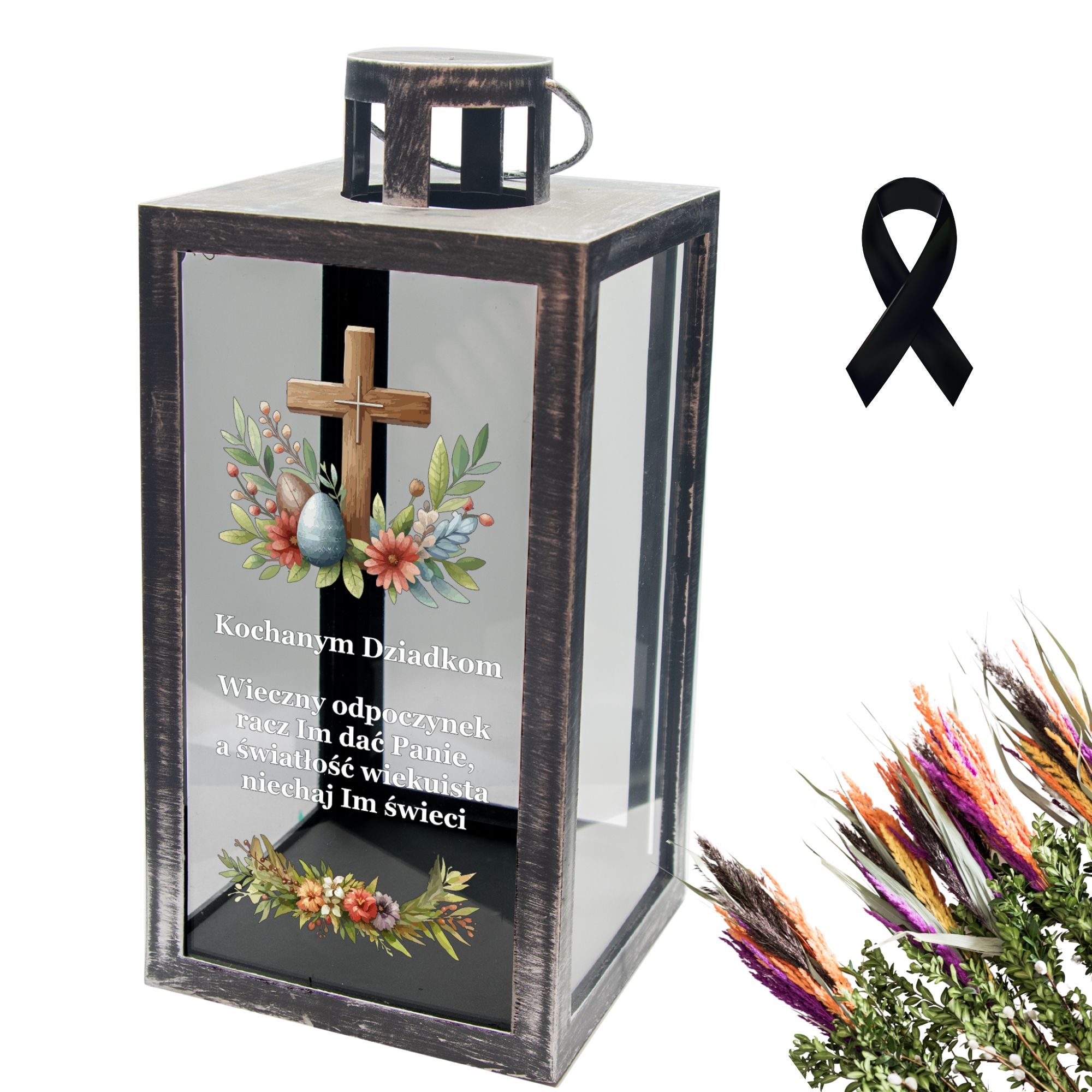 Znicz na wielkanoc XL 21 cm wielkanocny dla Babci Dziadka Dziadków