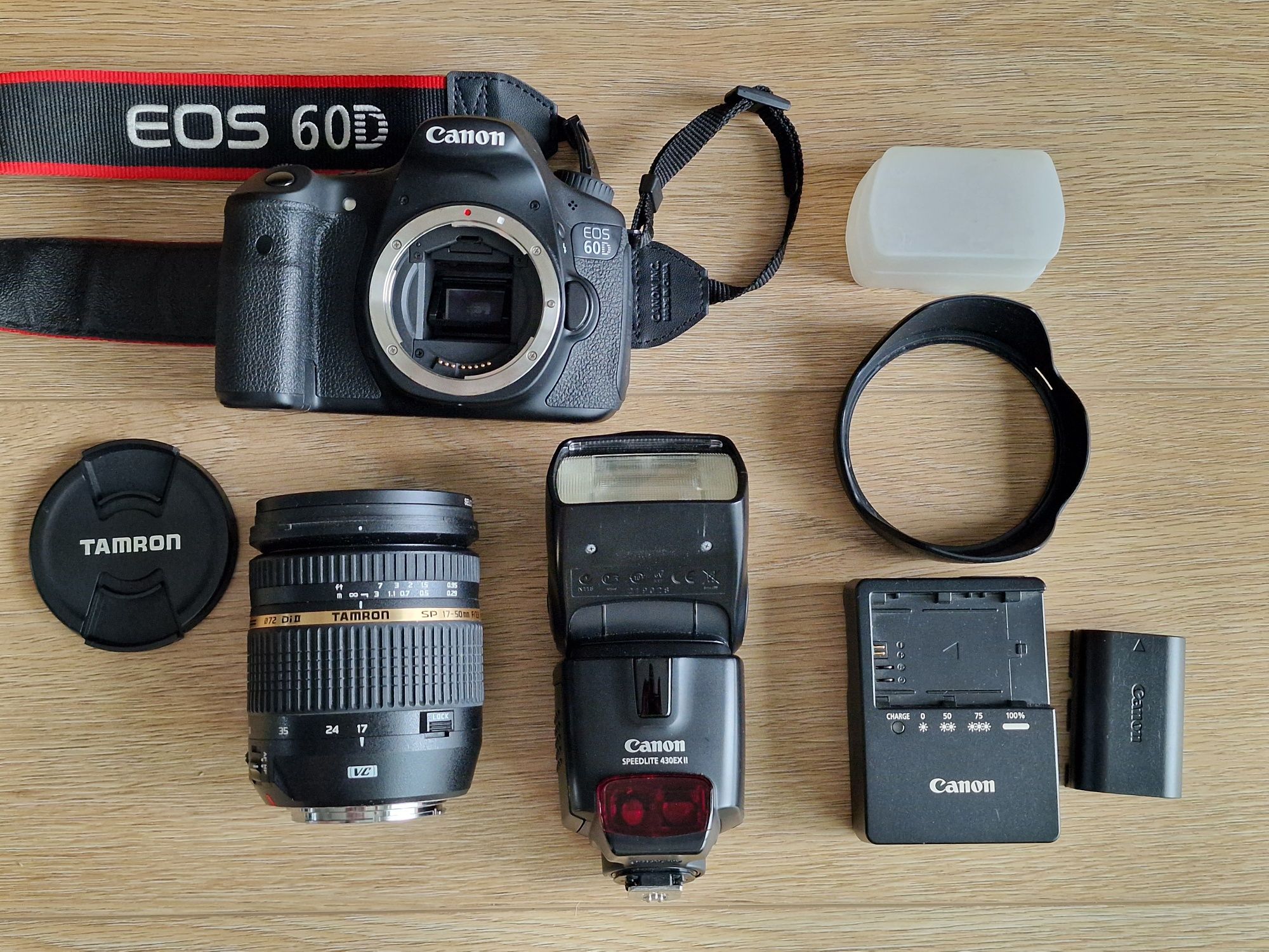Canon EOS 60D 7.5k zdjęć + Tamron 17-50mm + 430EX II JAK NOWY!