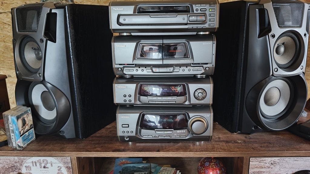 Wieża Technics plus kolumny x5