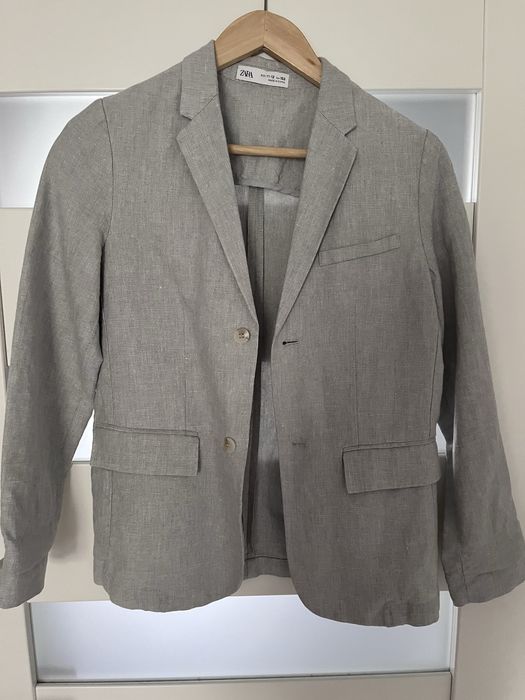 Zara- garnitur z tkaniny z domieszką lnu 152 cm