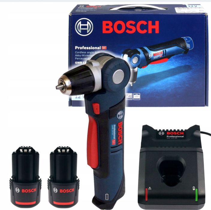 Wiertarka kątowa GWB 12V-10 Bosch 2x2,0Ah + ladowarka