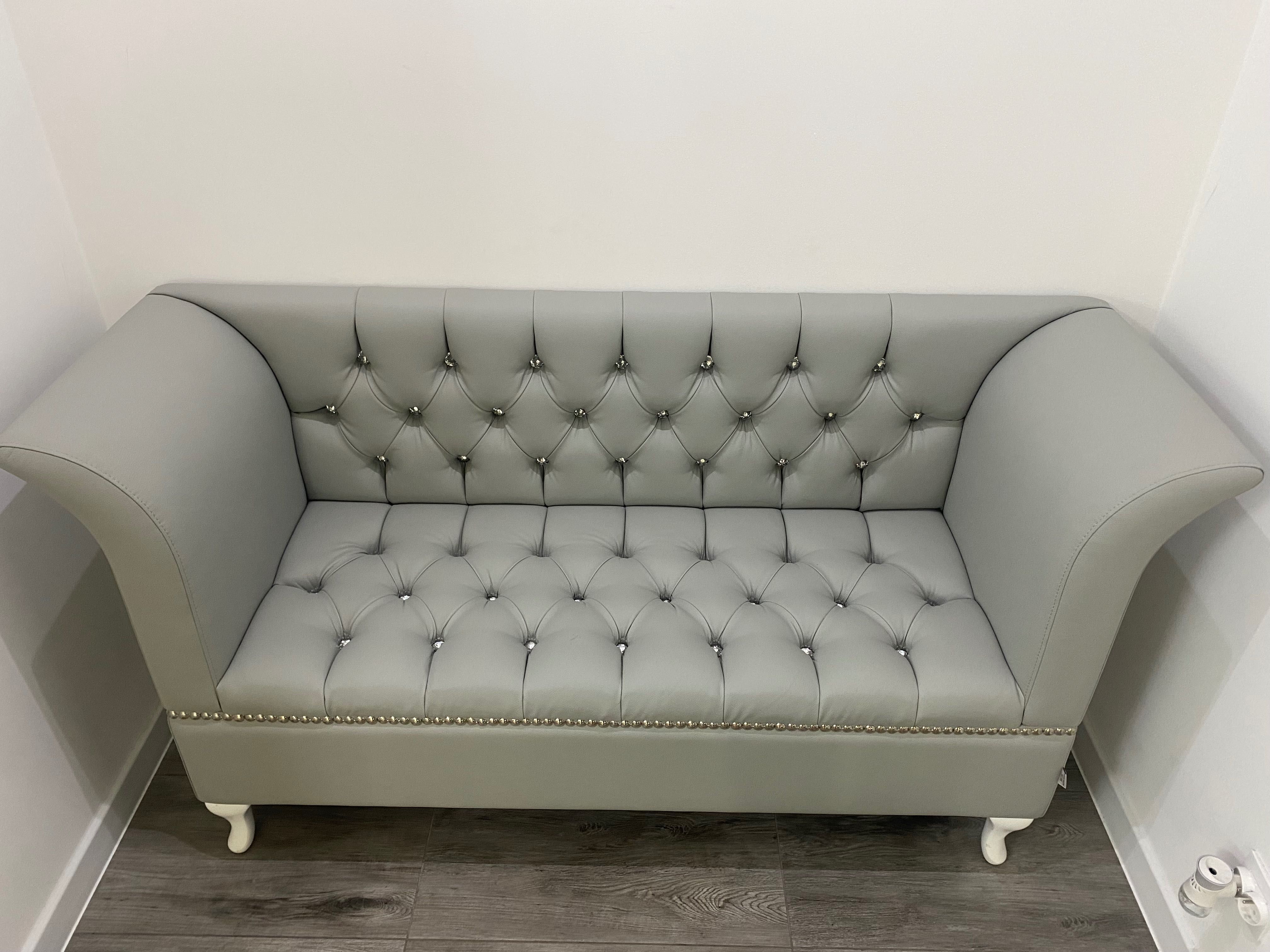Sofa, kanapa, glamour, kryształki, jak nowa