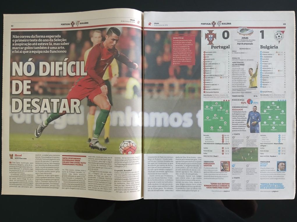 Jornais Record, Seleçao Portuguesa