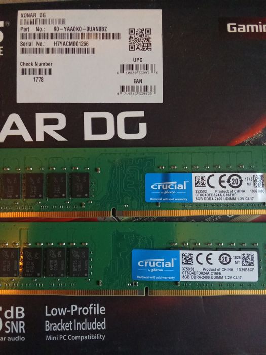 kostki ram 16GB 2x8gb crucial DDR4 2400