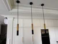 Lampa Lampy wisząca Kalla Brass 33 3.szt czarno złote