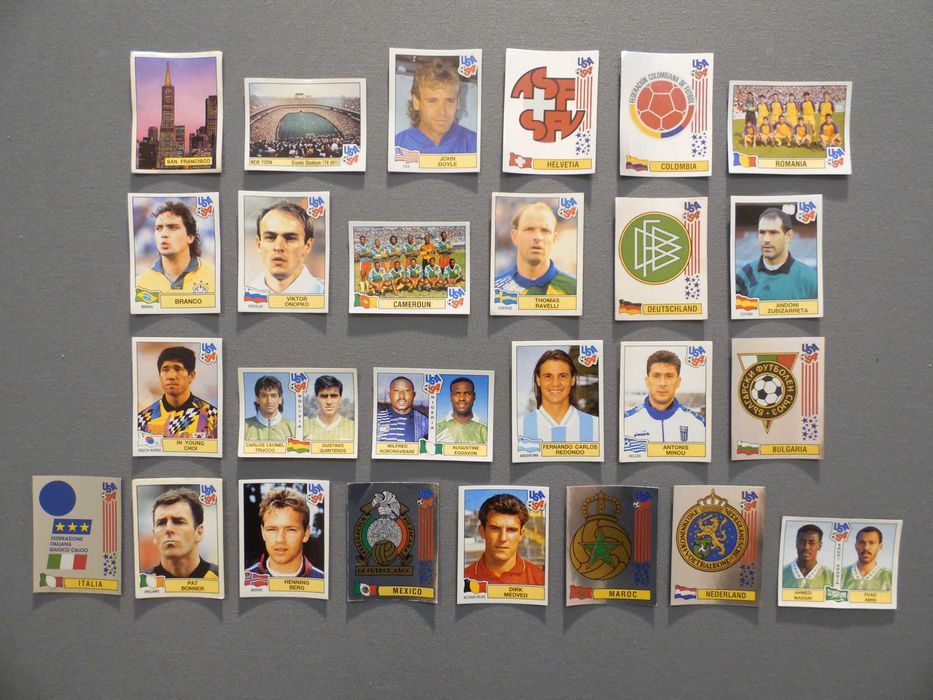 Cromos Panini Euro 88 e 96, Mundial Mexico 86, Italia 90 e USA 94
