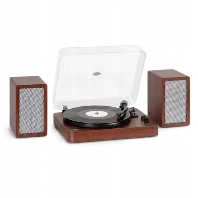 OKAZJA!!! Gramofon z głośnikami Auna TT-Play SE brązowy styl retro