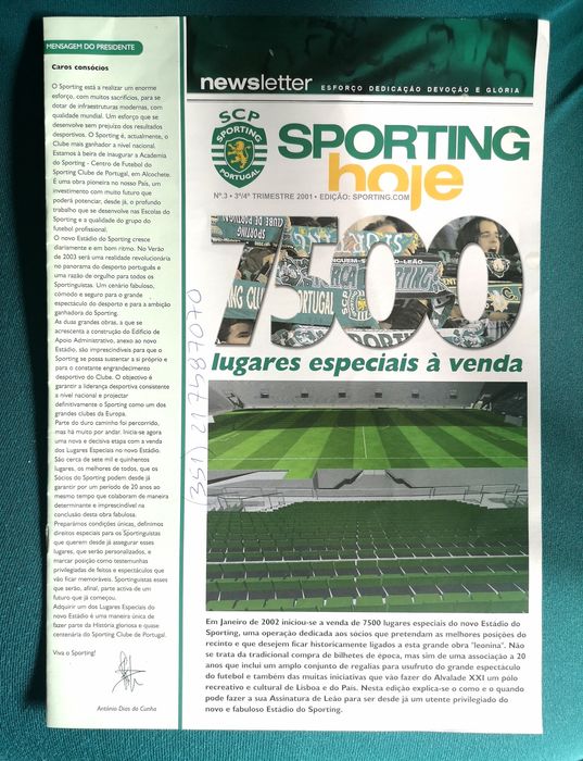 Jornal O Sporting - Edição Especial Novo Estádio, 2003