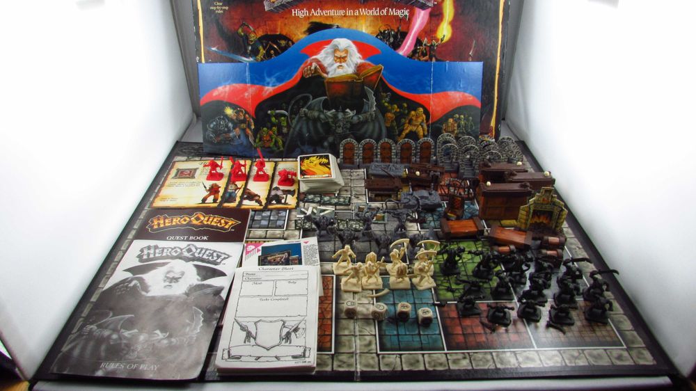 MB GAMES - GamesWorkshop HeroQuest Gra RPG Planszowa 1989 r.