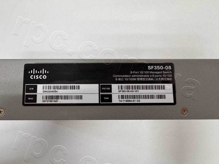 Комутатор 8-портів керований Cisco SF350-08, Cisco SF300-08 є багато